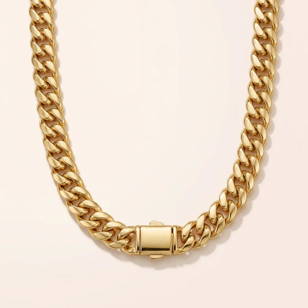 Cuban Link Necklace, 14K Gold-Plated