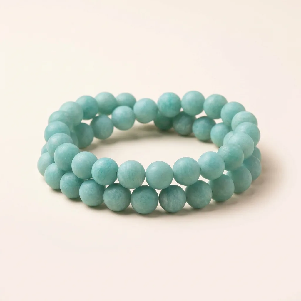 Amazonite Stone Bead Bracelet
