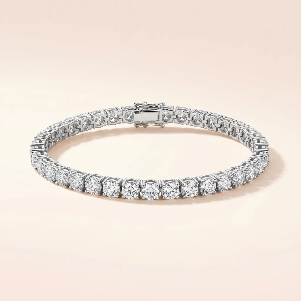 Round-Cut CZ Tennis Bracelet