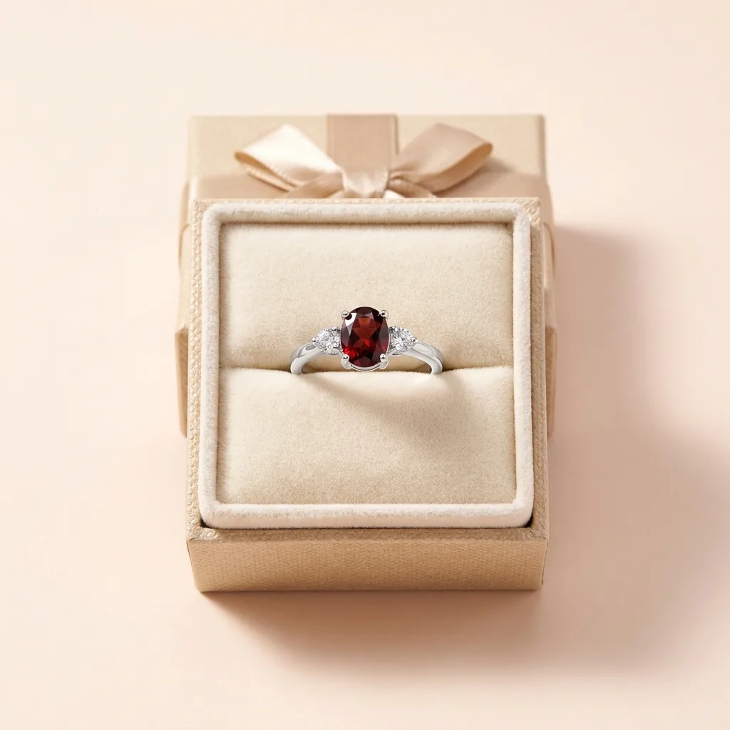 925 Sterling Silver Birthstone Ring with Gift Box